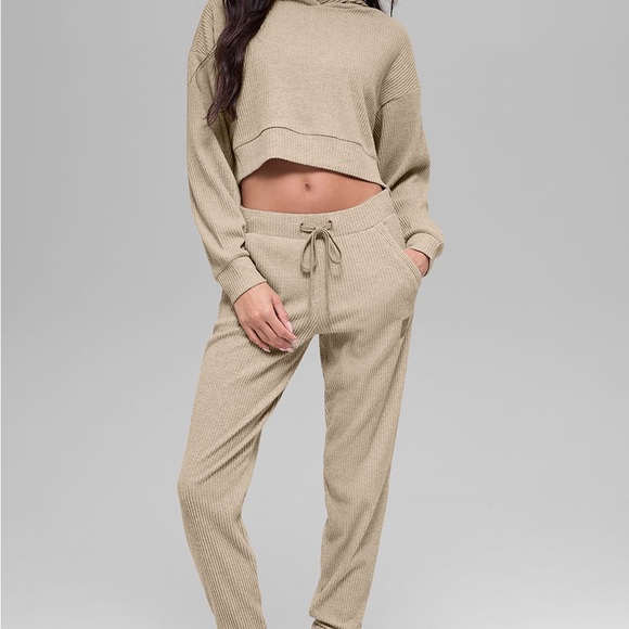 ALO Muse Hoodie & Pant set - Beige - Picture 2 of 9